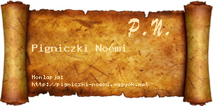 Pigniczki Noémi névjegykártya
